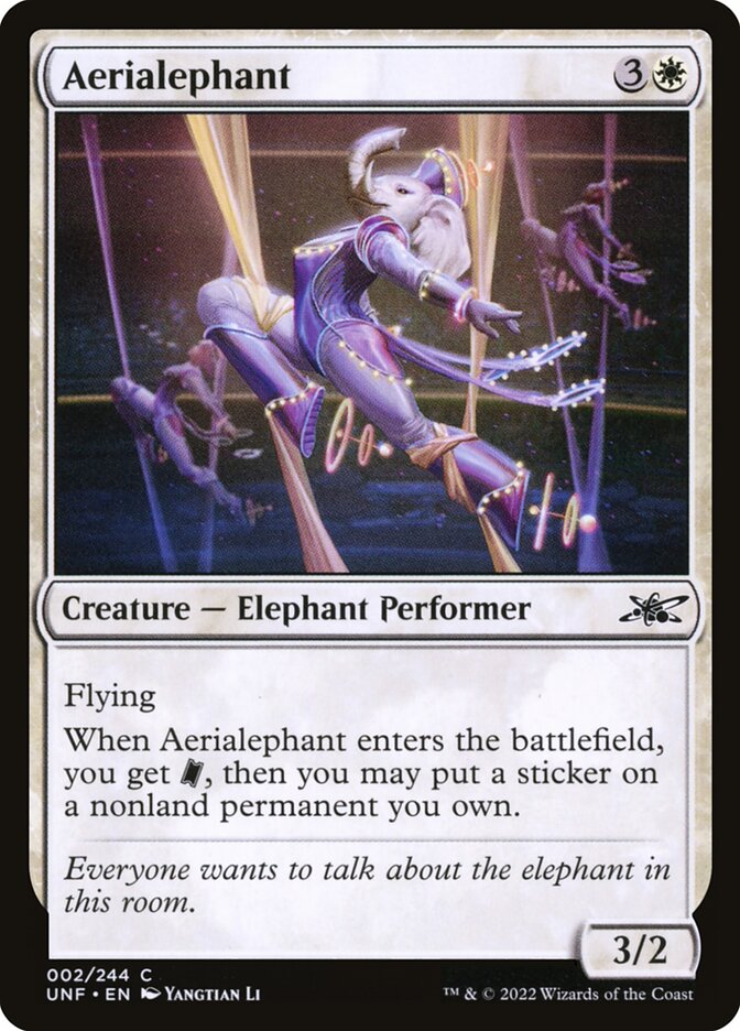 Aerialephant – Common Magic: The Gathering card from Unfinity (#2)