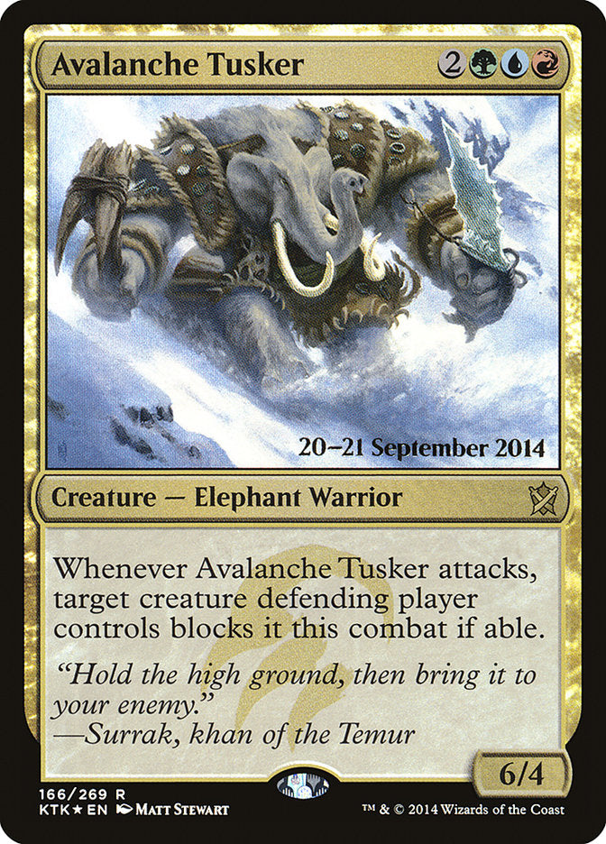 Avalanche Tusker – Rare Magic: The Gathering card from Khans of Tarkir Promos (#166s)