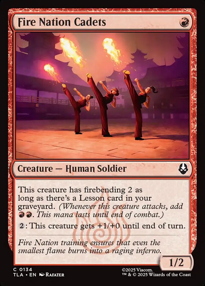 Fire Nation Cadets – Common Magic: The Gathering card from Avatar: The Last Airbender (#134)