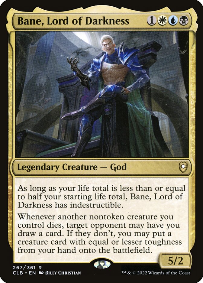 Bane, Lord of Darkness – Rare Magic: The Gathering card from Commander Legends: Battle for Baldur's Gate (#267)