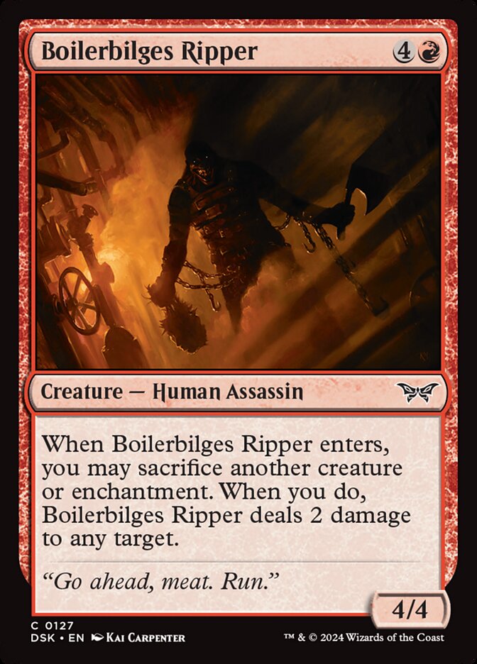 Boilerbilges Ripper – Common Magic: The Gathering card from Duskmourn: House of Horror (#127)