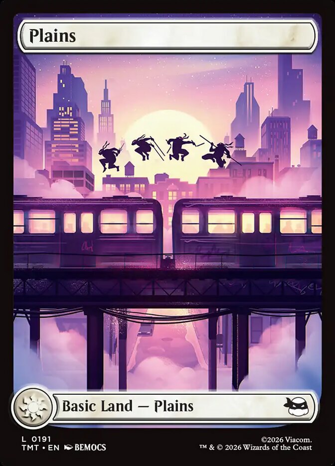 Plains – Common Magic: The Gathering card from Teenage Mutant Ninja Turtles (#191)