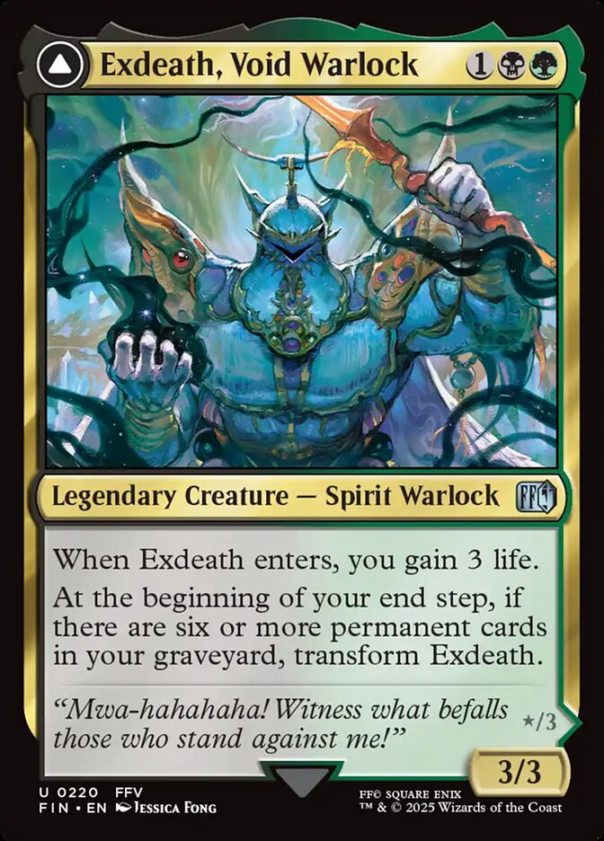 Exdeath, Void Warlock // Neo Exdeath, Dimension's End – Uncommon Magic: The Gathering card from Final Fantasy (#220)