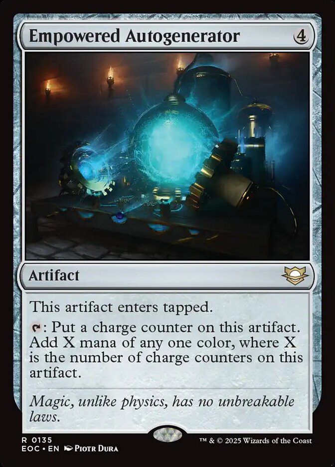 Empowered Autogenerator – Rare Magic: The Gathering card from Edge of Eternities Commander (#135)