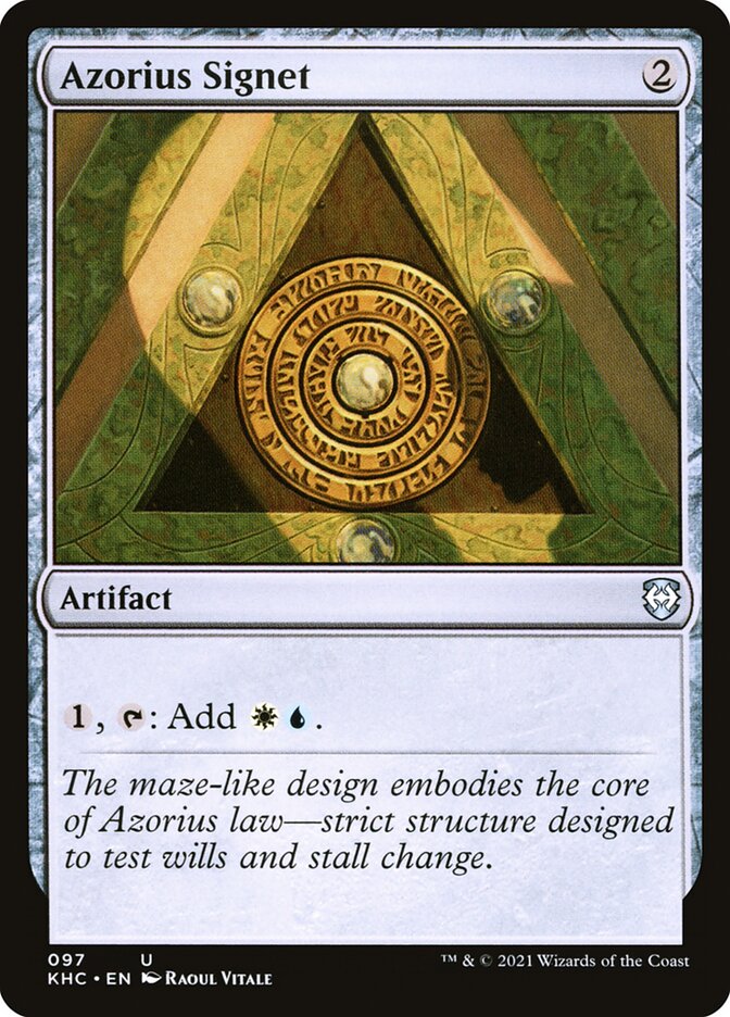 Azorius Signet – Uncommon Magic: The Gathering card from Kaldheim Commander (#97)