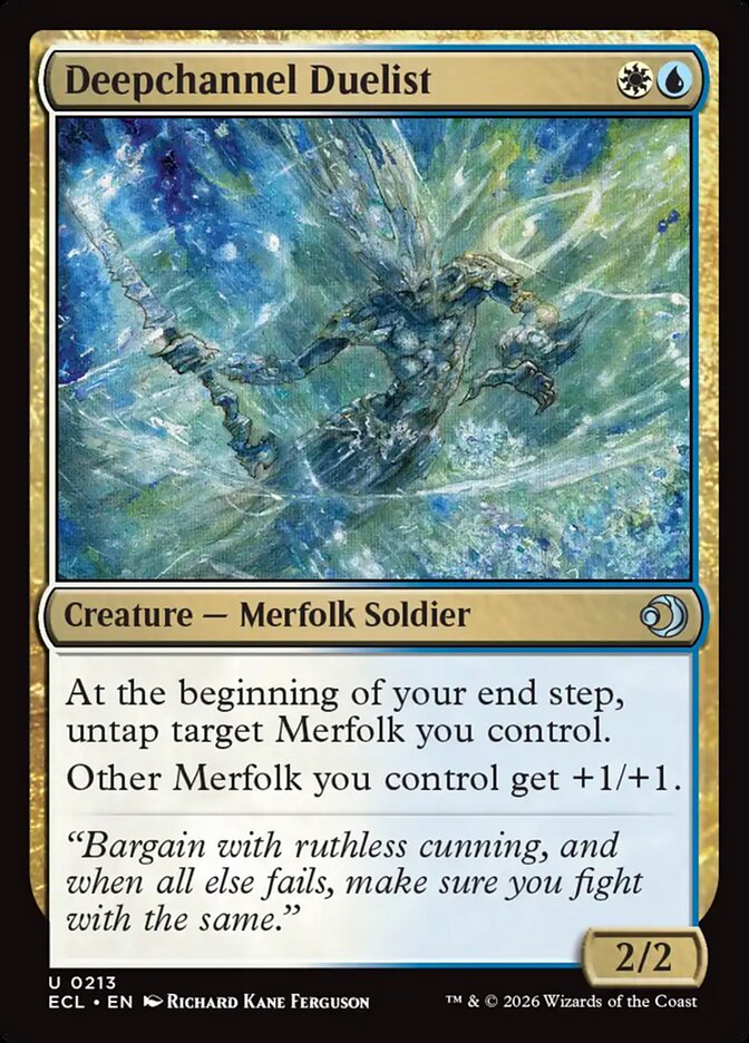 Deepchannel Duelist – Uncommon Magic: The Gathering card from Lorwyn Eclipsed (#213)