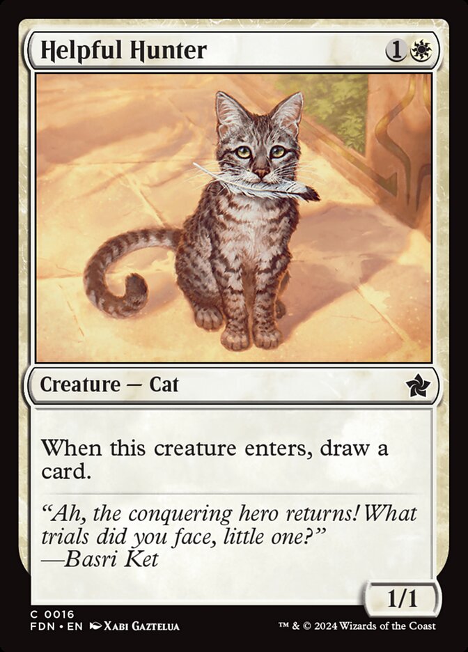 Helpful Hunter – Common Magic: The Gathering card from Foundations (#16)