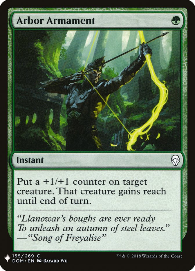 Arbor Armament – Common Magic: The Gathering card from The List (#DOM-155)