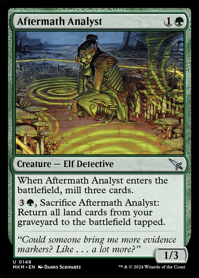 Aftermath Analyst – Uncommon Magic: The Gathering card from Murders at Karlov Manor (#148)