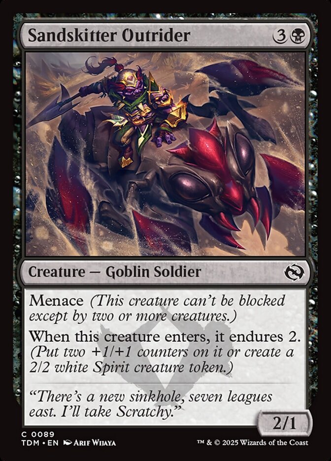 Sandskitter Outrider – Common Magic: The Gathering card from Tarkir: Dragonstorm (#89)