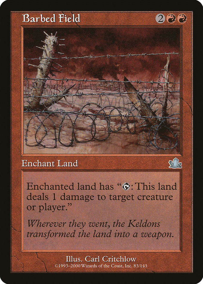 Barbed Field – Uncommon Magic: The Gathering card from Prophecy (#83)