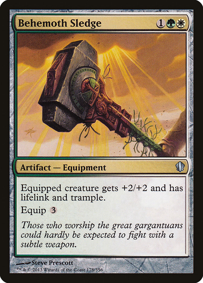 Behemoth Sledge – Uncommon Magic: The Gathering card from Commander 2013 (#178)