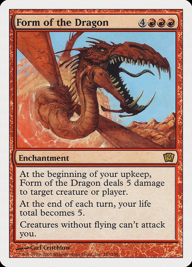 Form of the Dragon – Rare Magic: The Gathering card from Ninth Edition (#187)