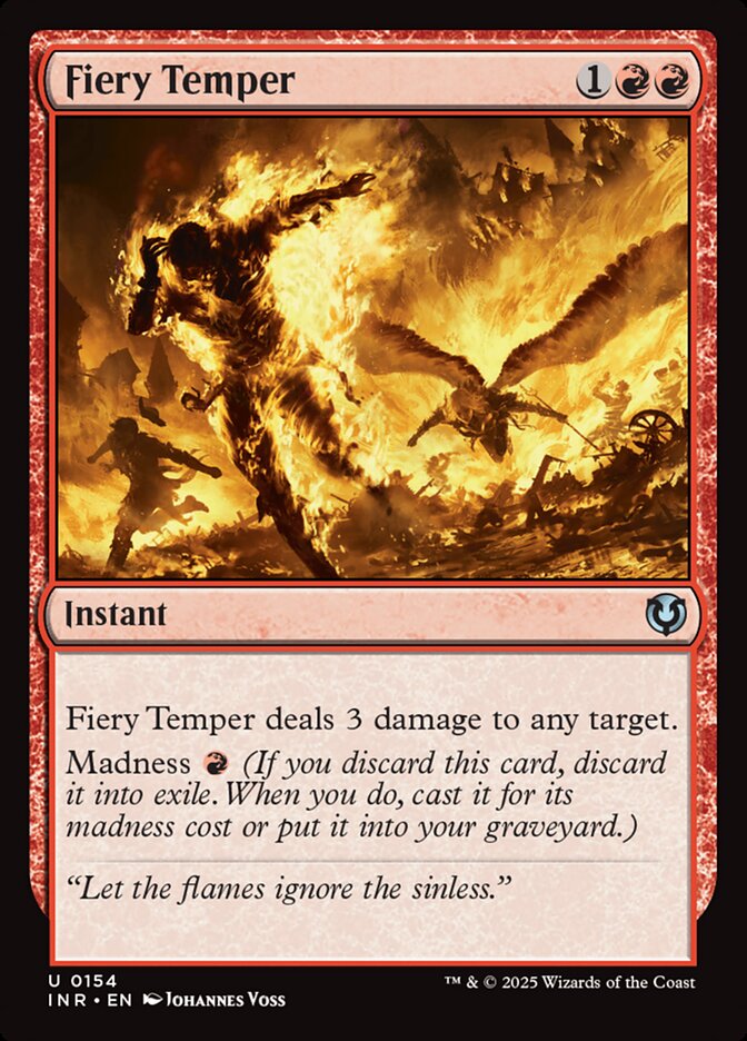 Fiery Temper – Uncommon Magic: The Gathering card from Innistrad Remastered (#154)