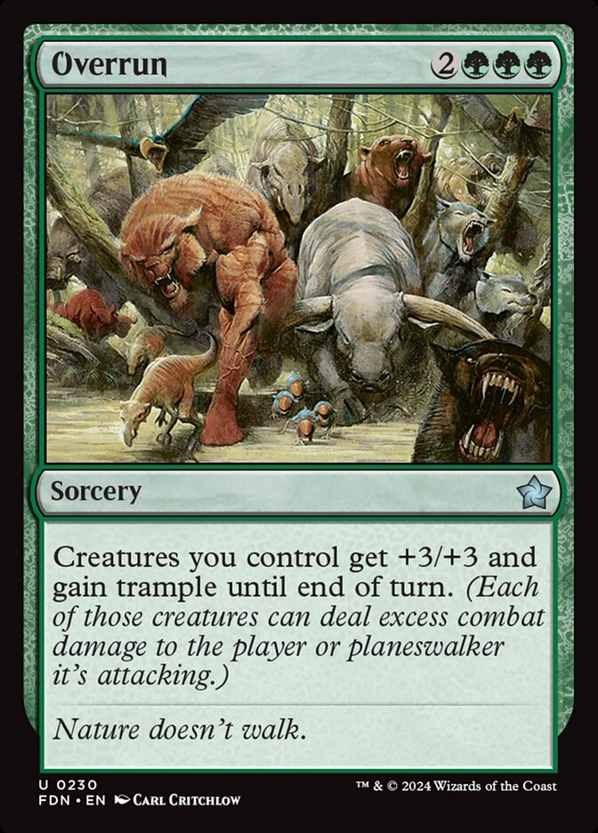 Overrun – Uncommon Magic: The Gathering card from Foundations (#230)