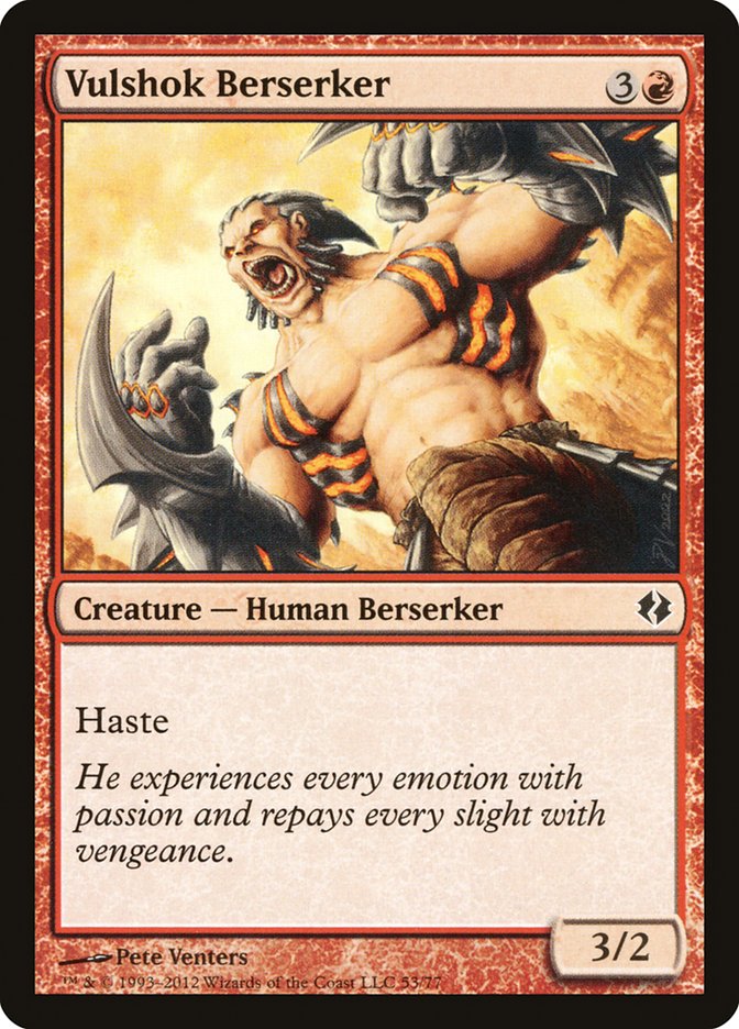 Vulshok Berserker – Common Magic: The Gathering card from Duel Decks: Venser vs. Koth (#53)