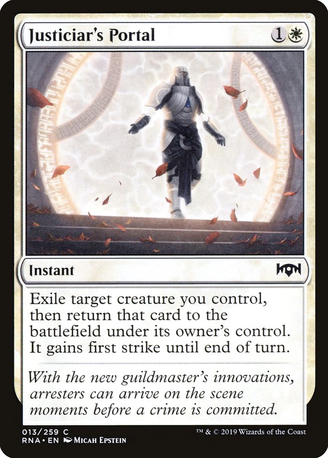 Justiciar's Portal – Common Magic: The Gathering card from Ravnica Allegiance (#13)