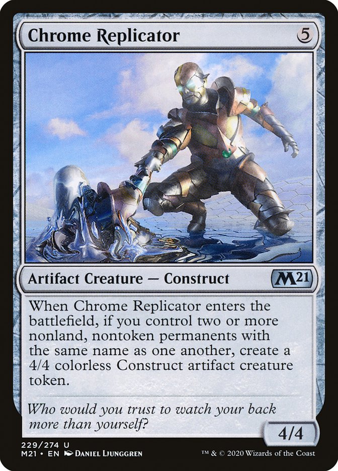 Chrome Replicator – Uncommon Magic: The Gathering card from Core Set 2021 (#229)