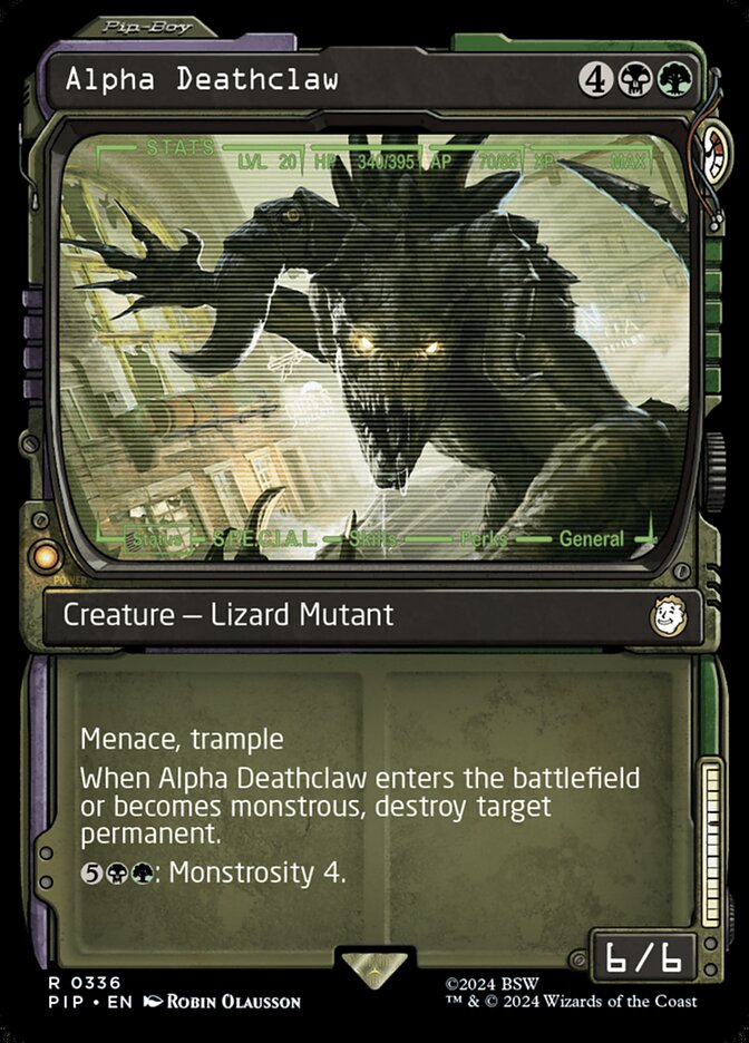 Alpha Deathclaw – Rare Magic: The Gathering card from Fallout (#336)