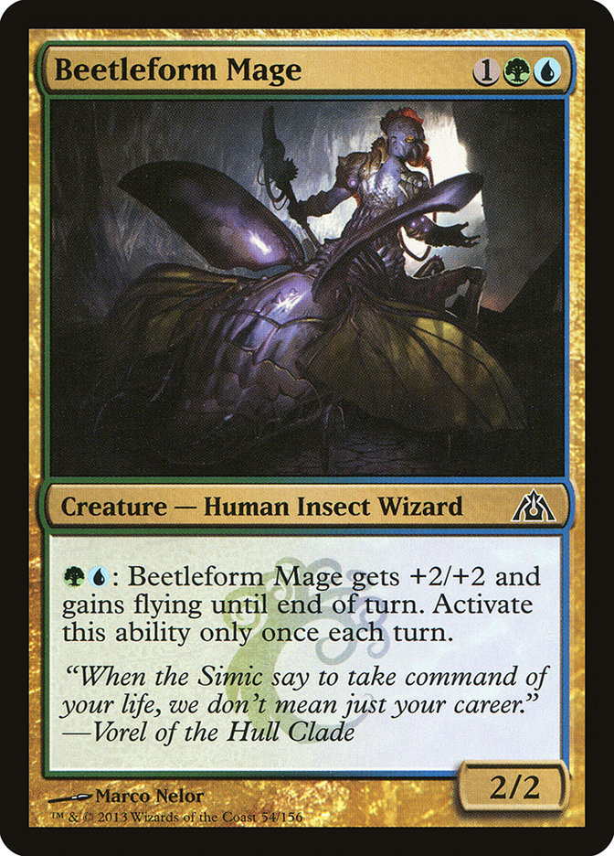 Beetleform Mage – Common Magic: The Gathering card from Dragon's Maze (#54)