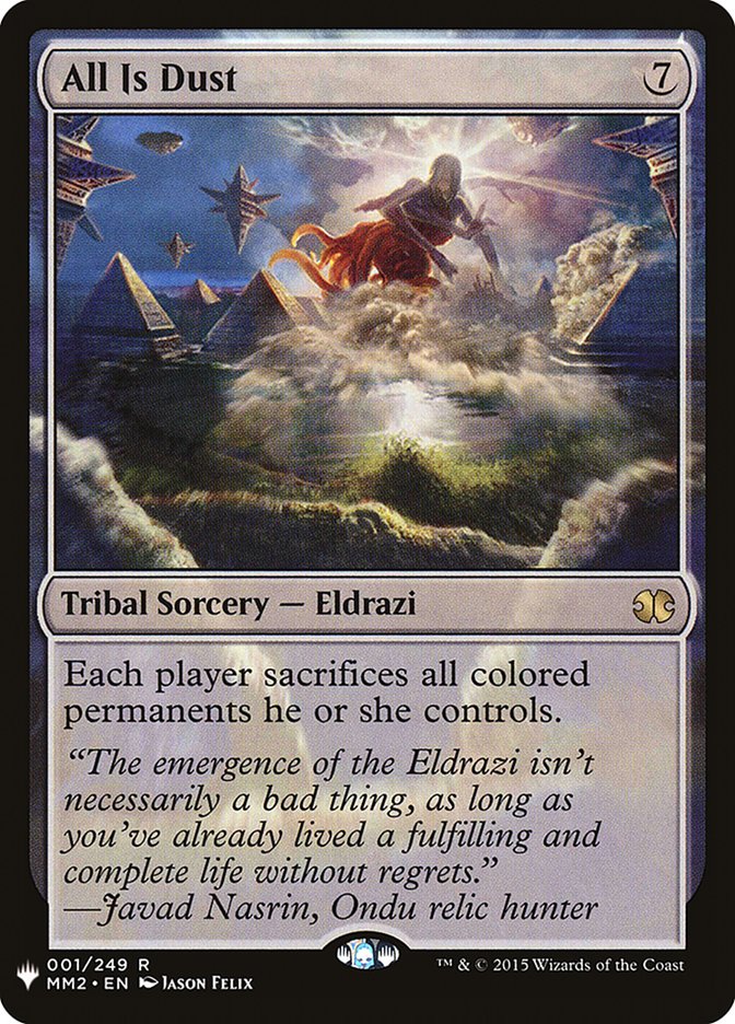 All Is Dust – Rare Magic: The Gathering card from The List (#MM2-1)