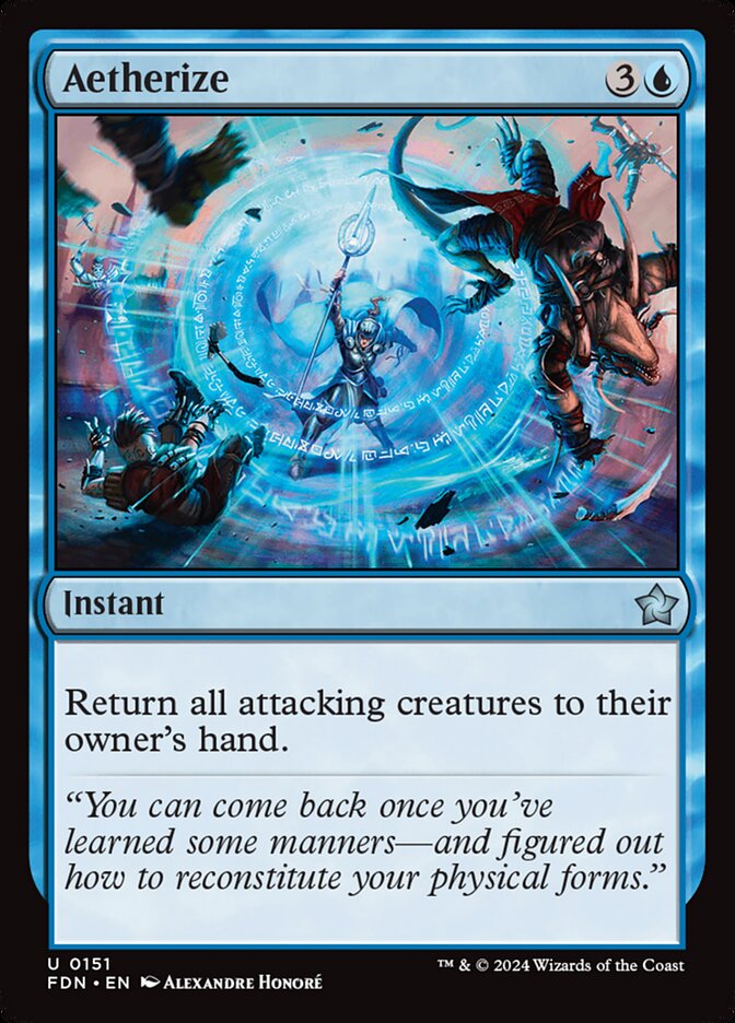 Aetherize – Uncommon Magic: The Gathering card from Foundations (#151)
