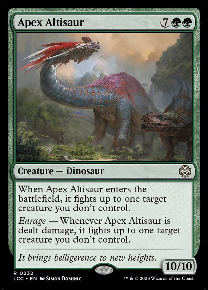 Apex Altisaur – Rare Magic: The Gathering card from The Lost Caverns of Ixalan Commander (#232)