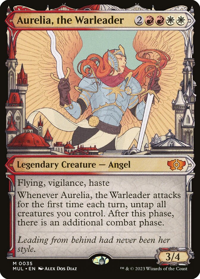 Aurelia, the Warleader – Mythic Magic: The Gathering card from Multiverse Legends (#35)