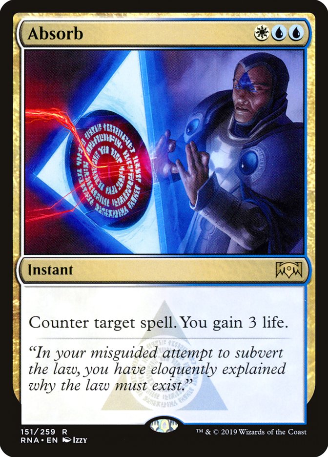 Absorb – Rare Magic: The Gathering card from Ravnica Allegiance (#151)