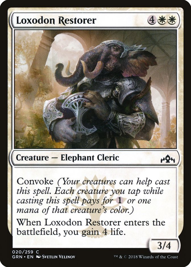 Loxodon Restorer – Common Magic: The Gathering card from Guilds of Ravnica (#20)