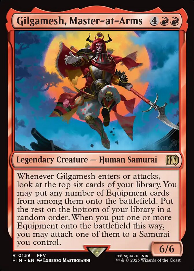Gilgamesh, Master-at-Arms – Rare Magic: The Gathering card from Final Fantasy (#139)