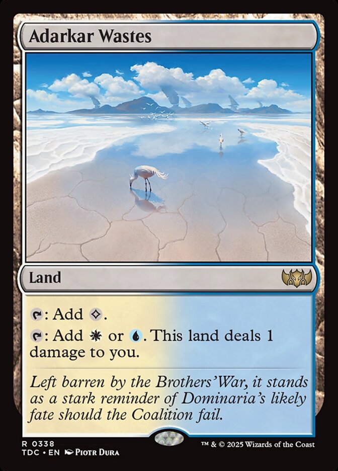 Adarkar Wastes – Rare Magic: The Gathering card from Tarkir: Dragonstorm Commander (#338)