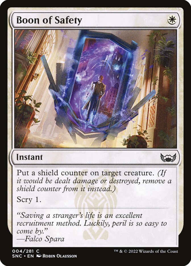 Boon of Safety – Common Magic: The Gathering card from Streets of New Capenna (#4)