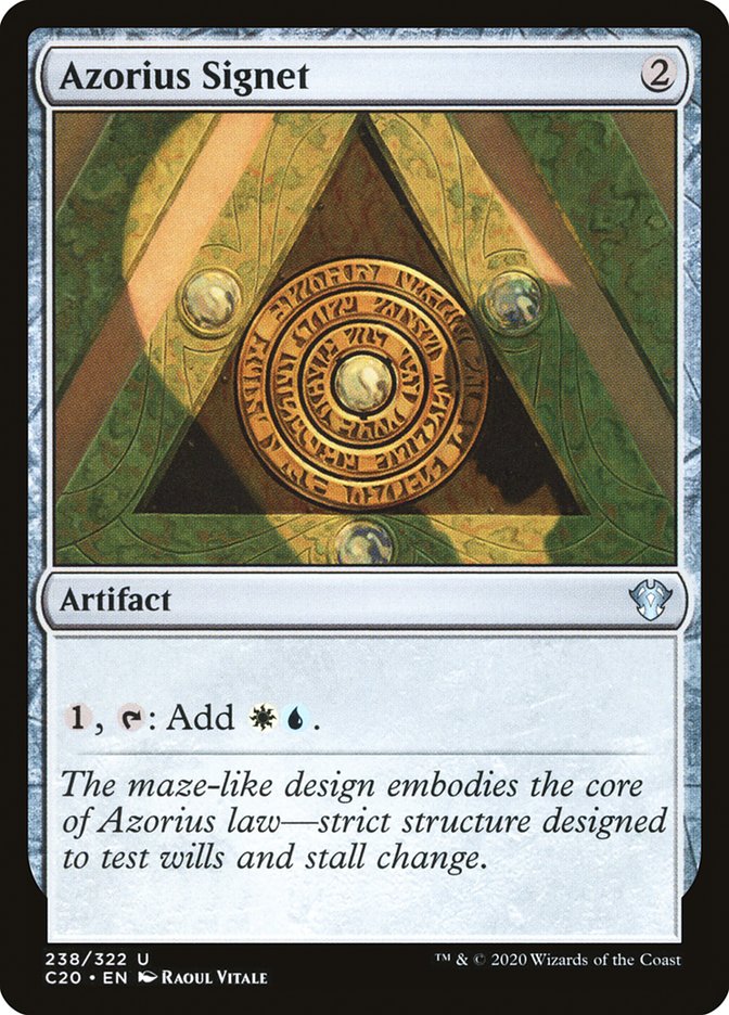 Azorius Signet – Uncommon Magic: The Gathering card from Commander 2020 (#238)