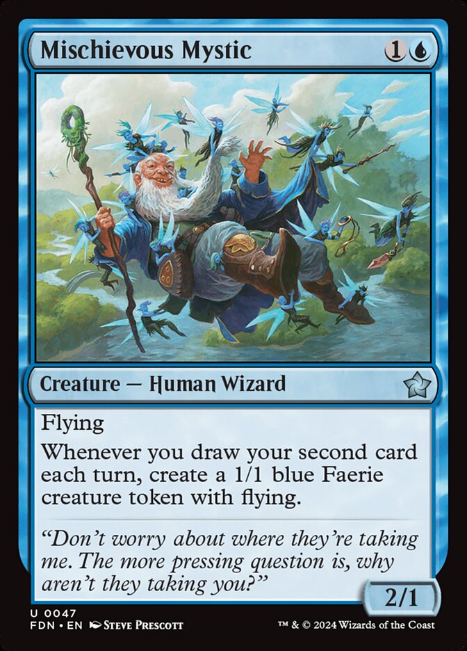 Mischievous Mystic – Uncommon Magic: The Gathering card from Foundations (#47)