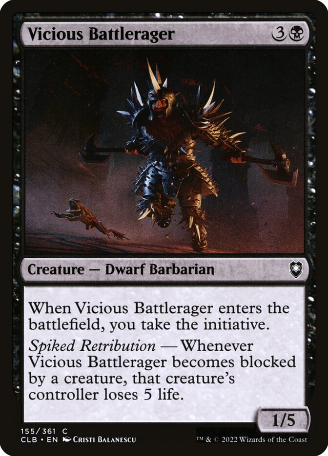 Vicious Battlerager – Common Magic: The Gathering card from Commander Legends: Battle for Baldur's Gate (#155)