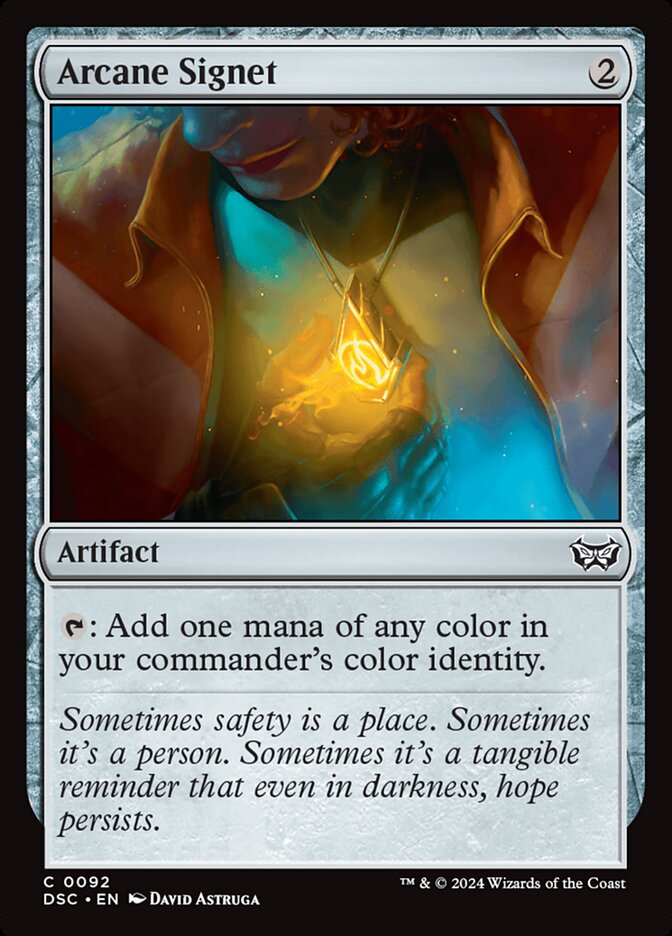 Arcane Signet – Common Magic: The Gathering card from Duskmourn: House of Horror Commander (#92)
