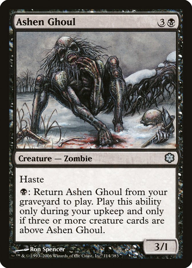 Ashen Ghoul – Uncommon Magic: The Gathering card from Coldsnap Theme Decks (#114)
