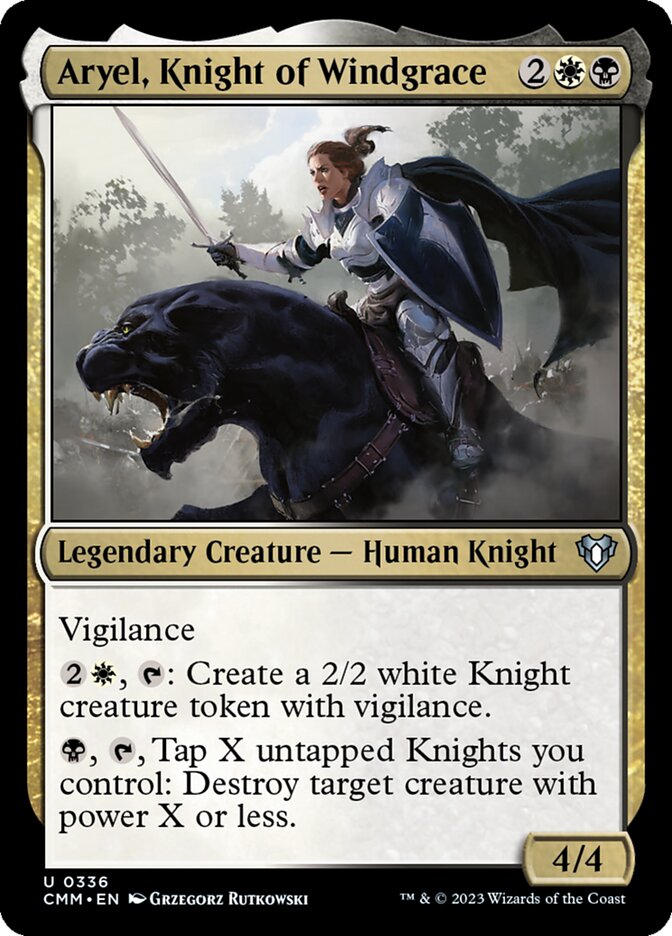 Aryel, Knight of Windgrace – Uncommon Magic: The Gathering card from Commander Masters (#336)
