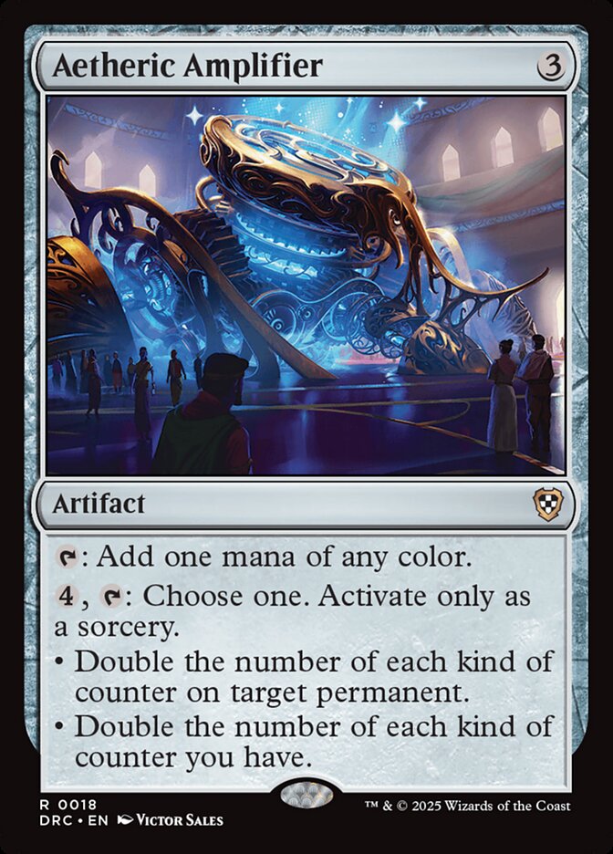 Aetheric Amplifier – Rare Magic: The Gathering card from Aetherdrift Commander (#18)