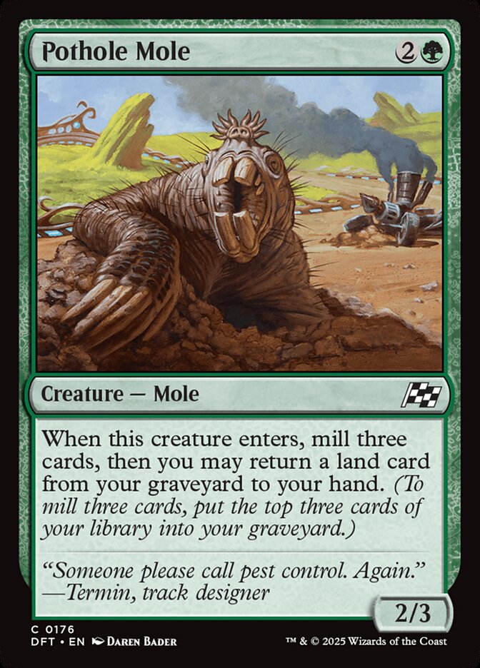 Pothole Mole – Common Magic: The Gathering card from Aetherdrift (#176)