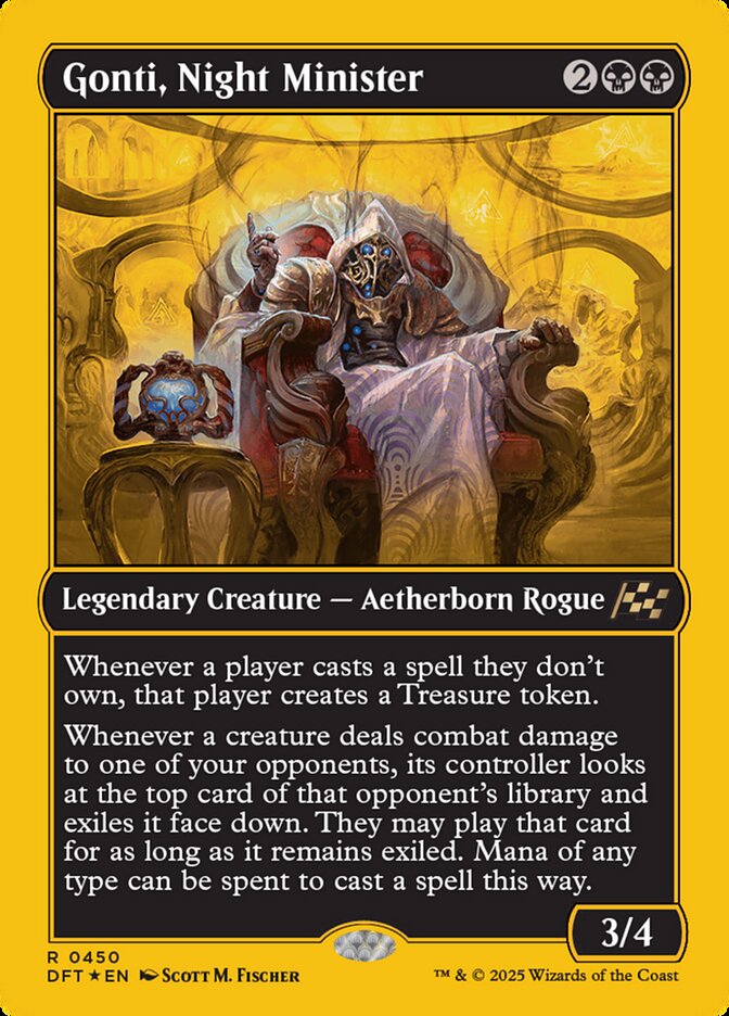 Gonti, Night Minister – Rare Magic: The Gathering card from Aetherdrift (#450)