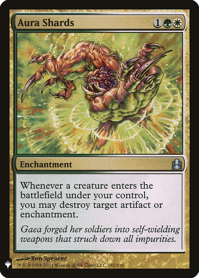 Aura Shards – Uncommon Magic: The Gathering card from The List (#CMD-182)