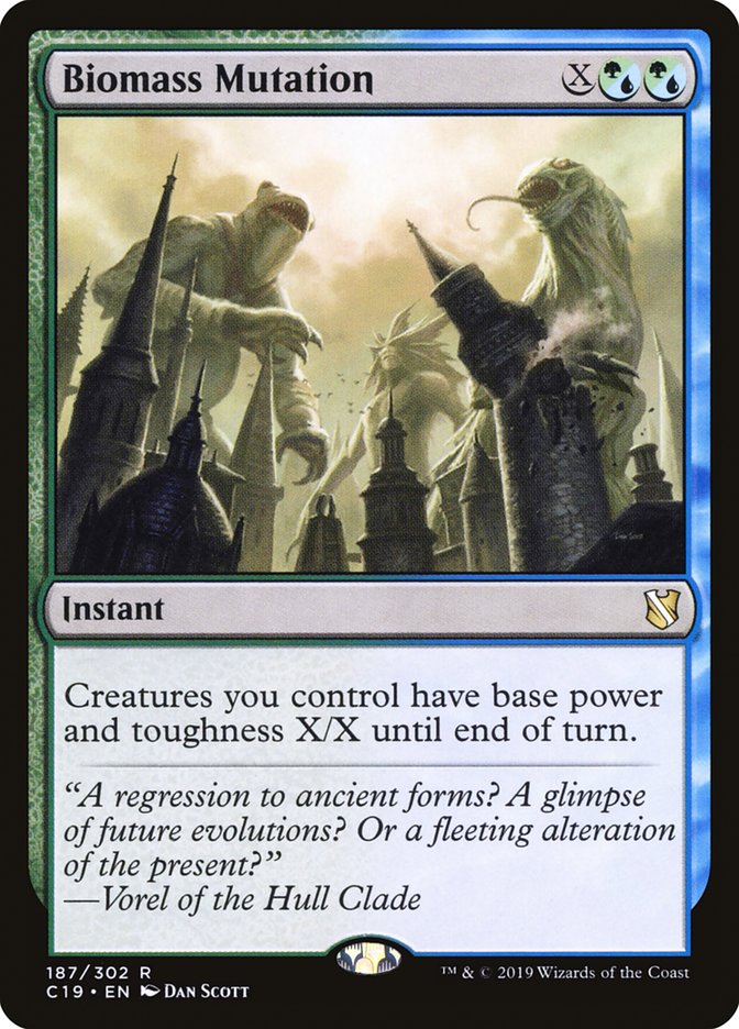 Biomass Mutation – Rare Magic: The Gathering card from Commander 2019 (#187)