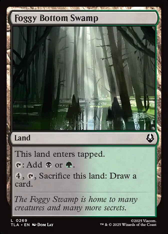 Foggy Bottom Swamp – Common Magic: The Gathering card from Avatar: The Last Airbender (#269)