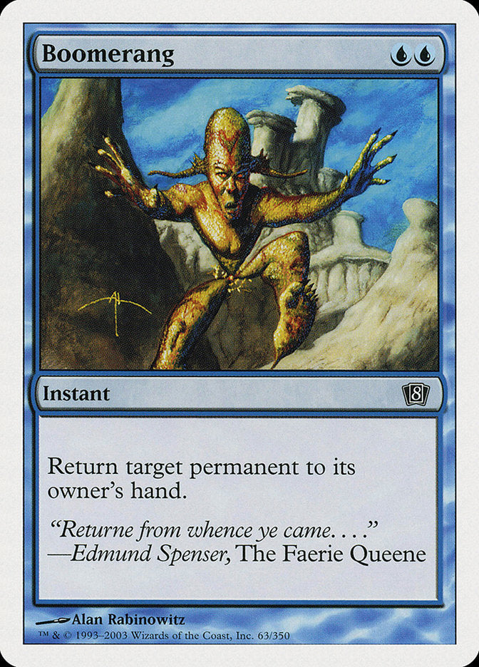 Boomerang – Common Magic: The Gathering card from Eighth Edition (#63)