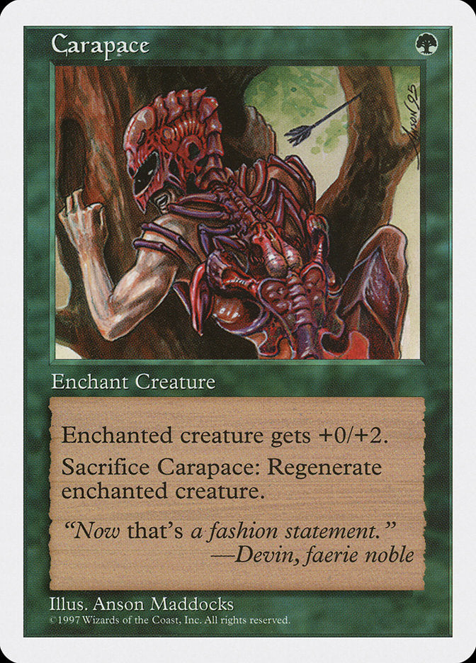 Carapace – Common Magic: The Gathering card from Fifth Edition (#281)