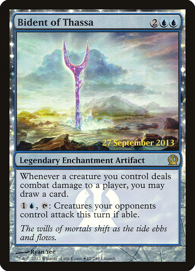 Bident of Thassa – Rare Magic: The Gathering card from Theros Promos (#42★)