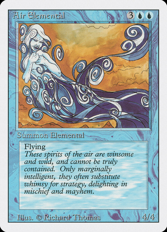 Air Elemental – Uncommon Magic: The Gathering card from Revised Edition (#47)