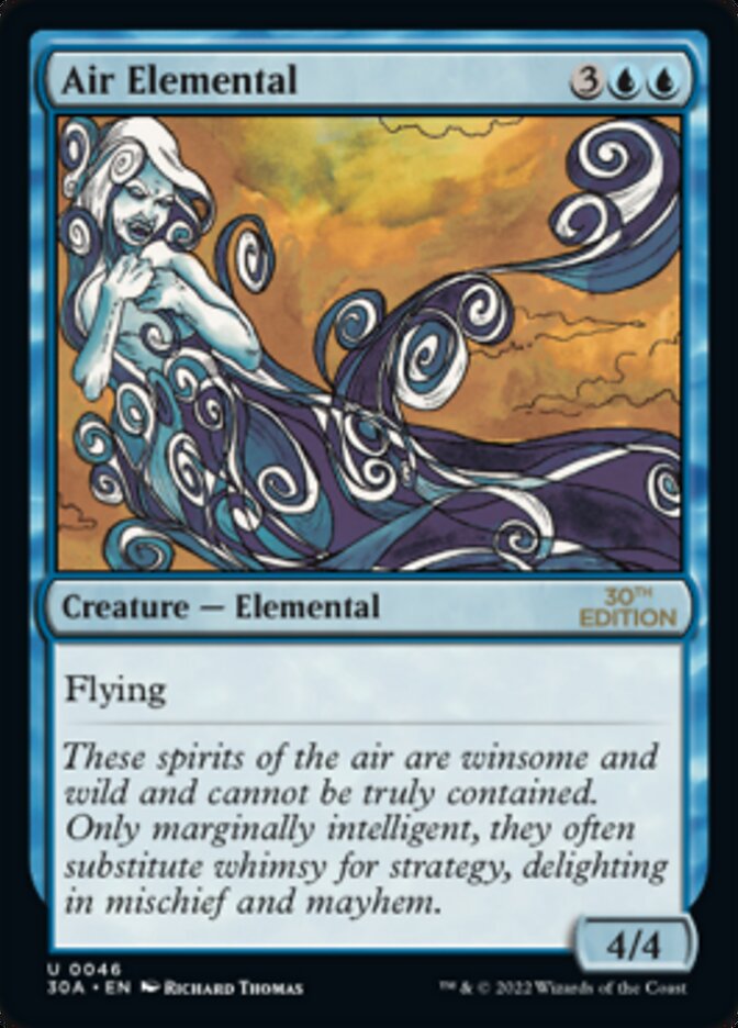 Air Elemental – Uncommon Magic: The Gathering card from 30th Anniversary Edition (#46)